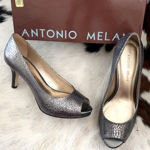 Antonio Melani gray 3” heels